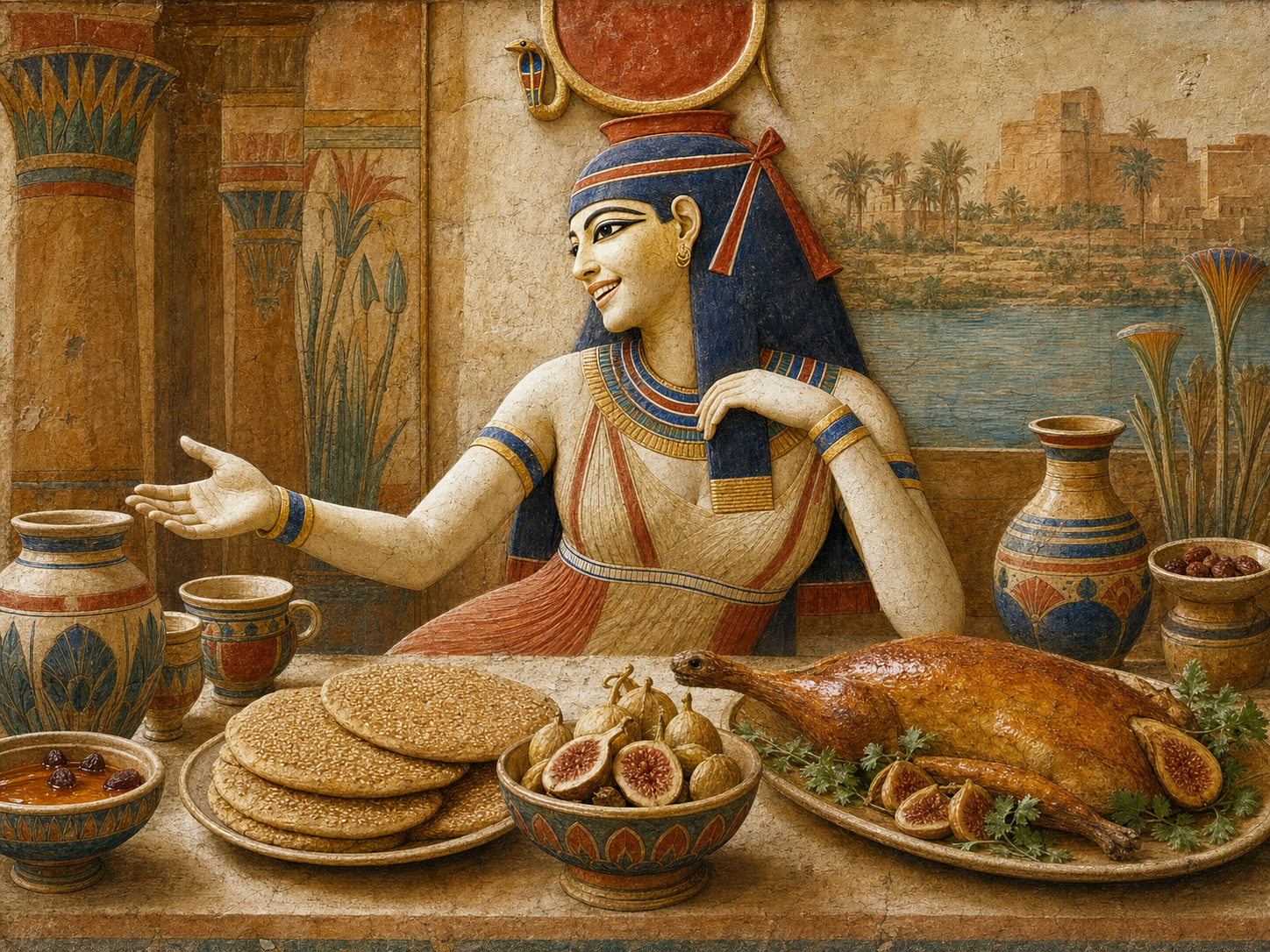 Hathor à table