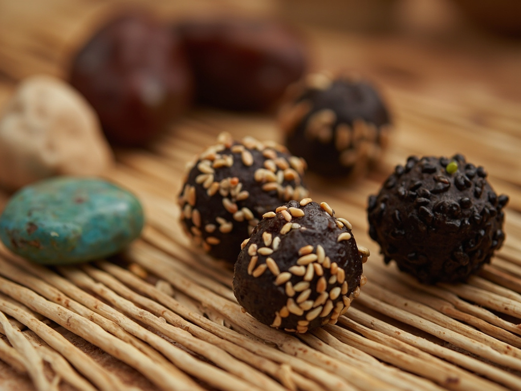 Pâte de dattes au sésame et à la coriandre (provisions du voyageur)