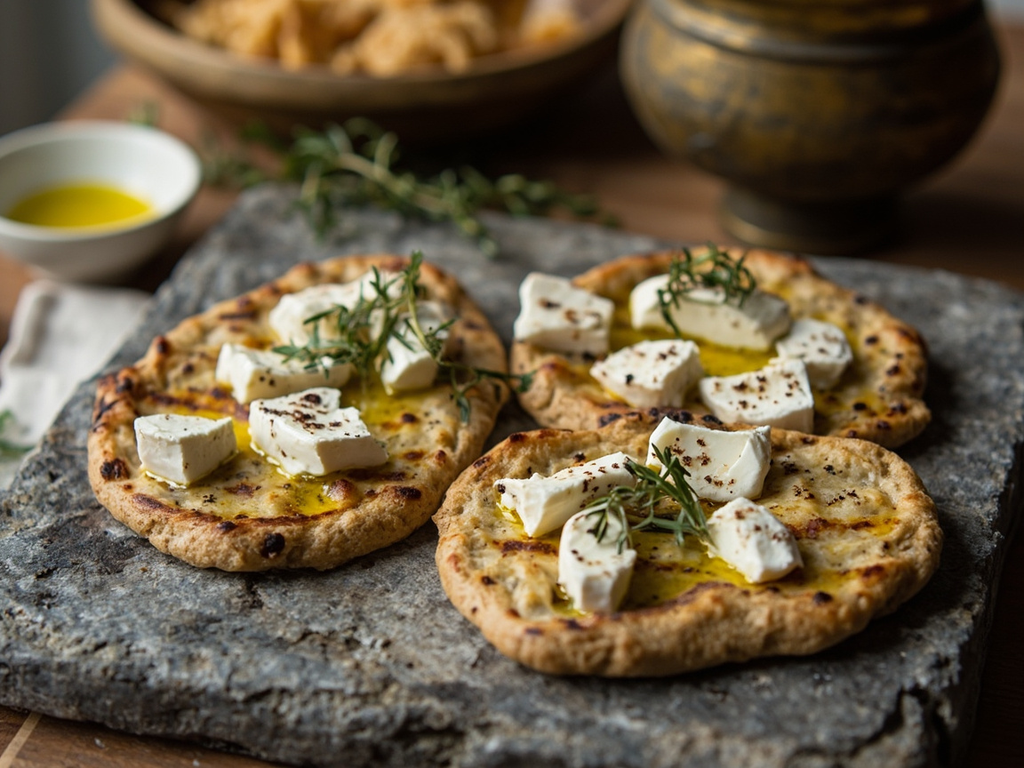 Maza d'orge à l'huile et au fromage
