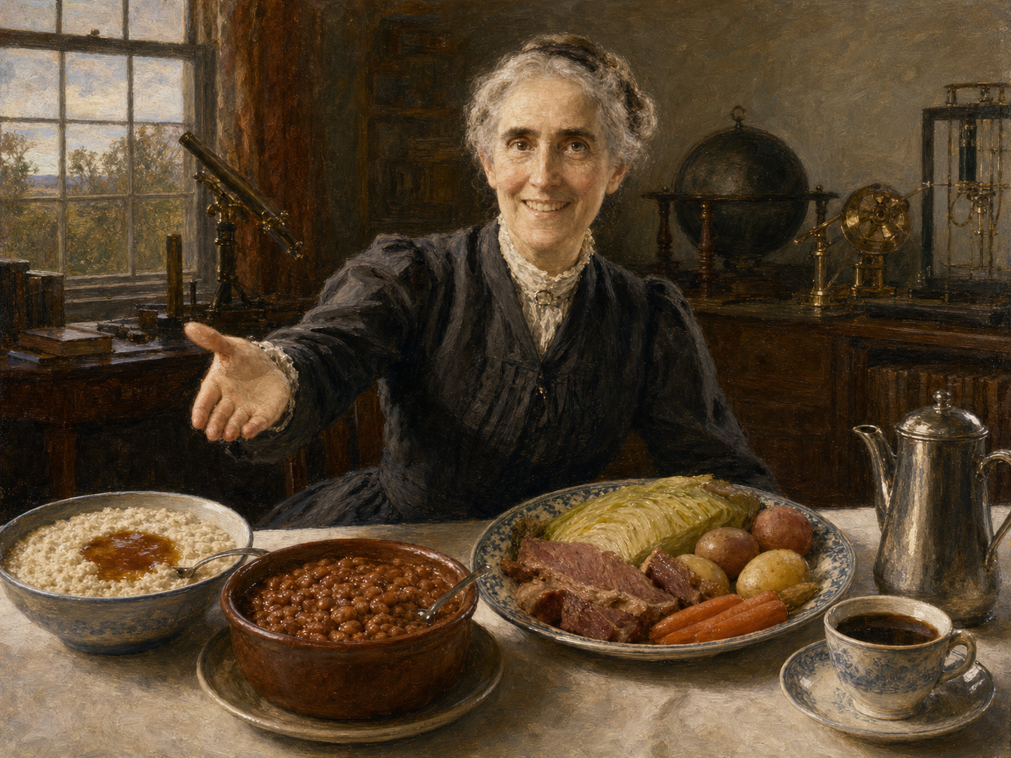 Henrietta Leavitt à table