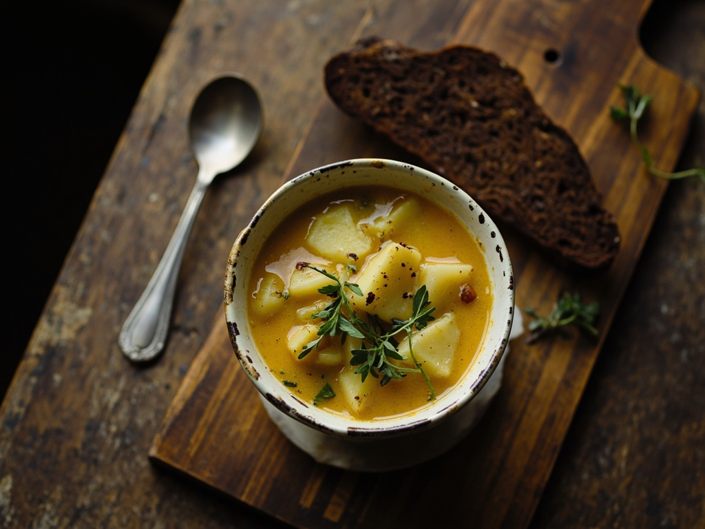 Potato Soup with Marjoram (Kartoffelsuppe)