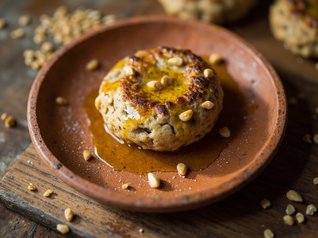 Barley Maza with Honey and Olive Oil