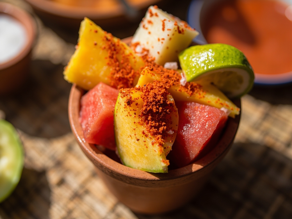 Fruits de la terre chaude au sel et au chile