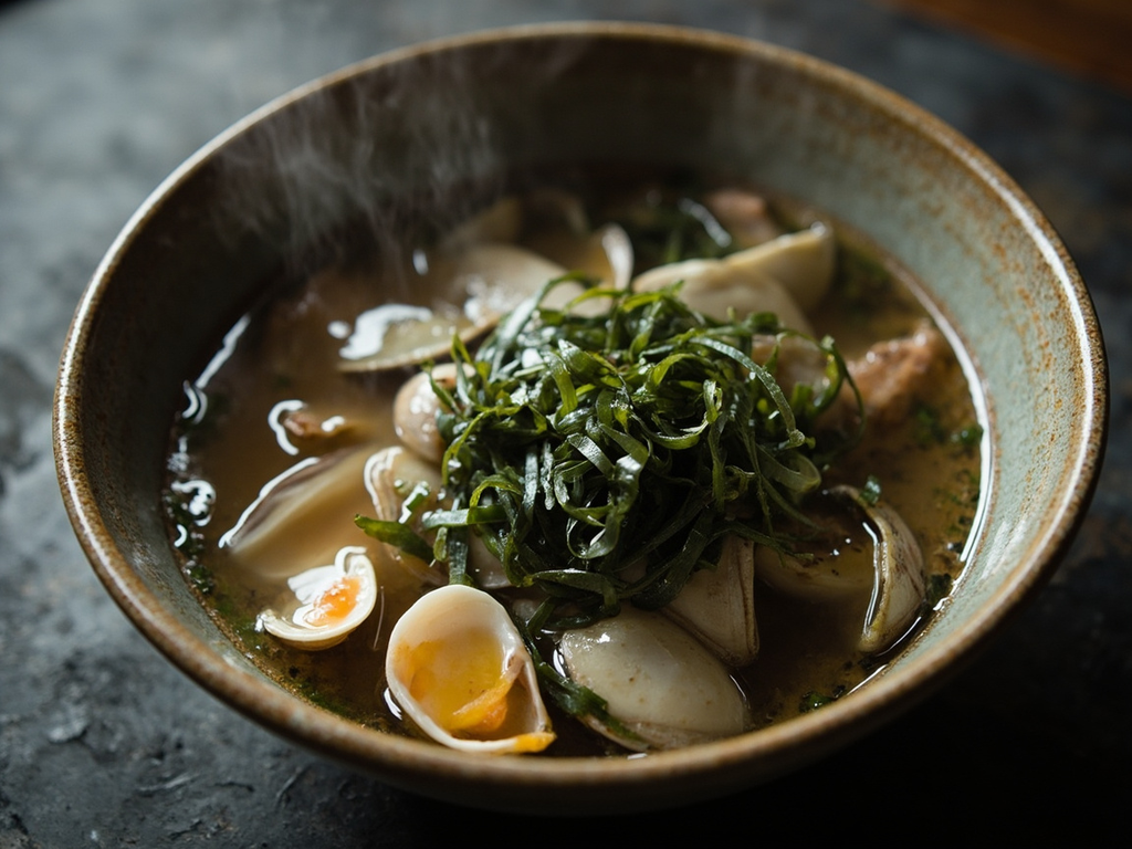 Hamaguri to Wakame no Shiomono — Clams and Seaweed in a Sea Broth