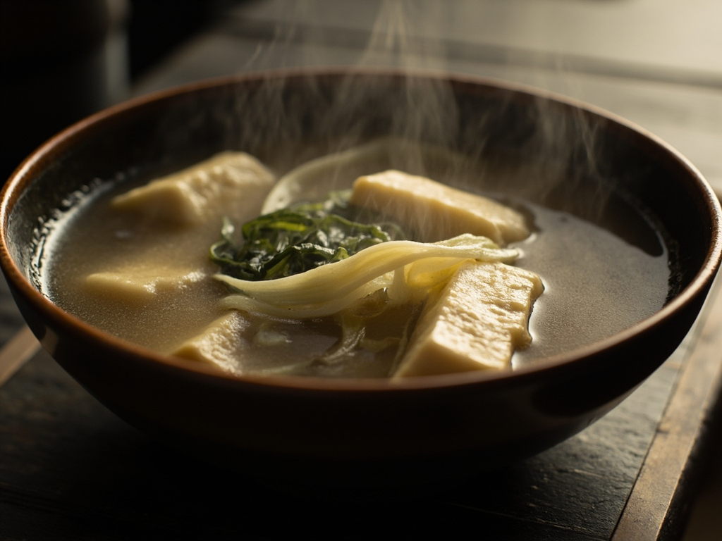 Misoshiru au tofu et wakame (味噌汁)