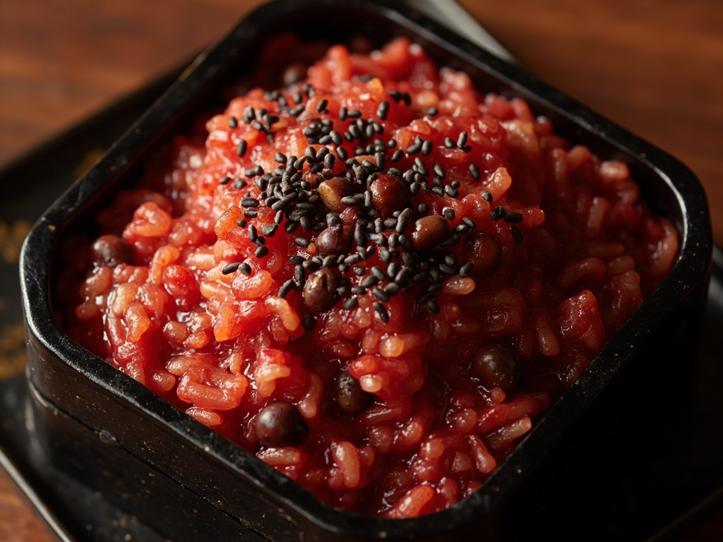 Sekihan, riz rouge aux haricots azuki (赤飯)