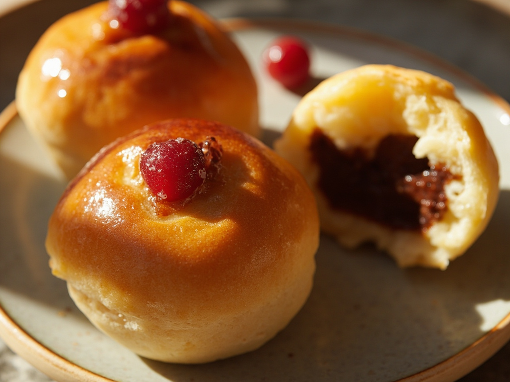 Anpan, petit pain fourré à la pâte d'azuki (あんパン)