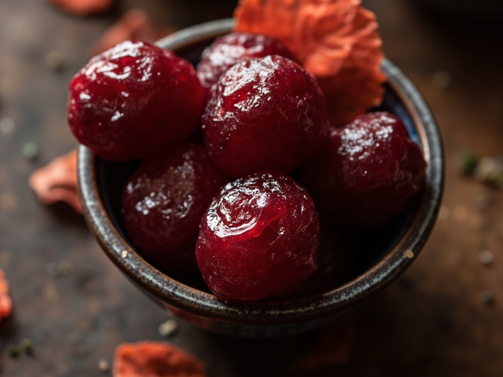 Umeboshi — salted plums with shiso