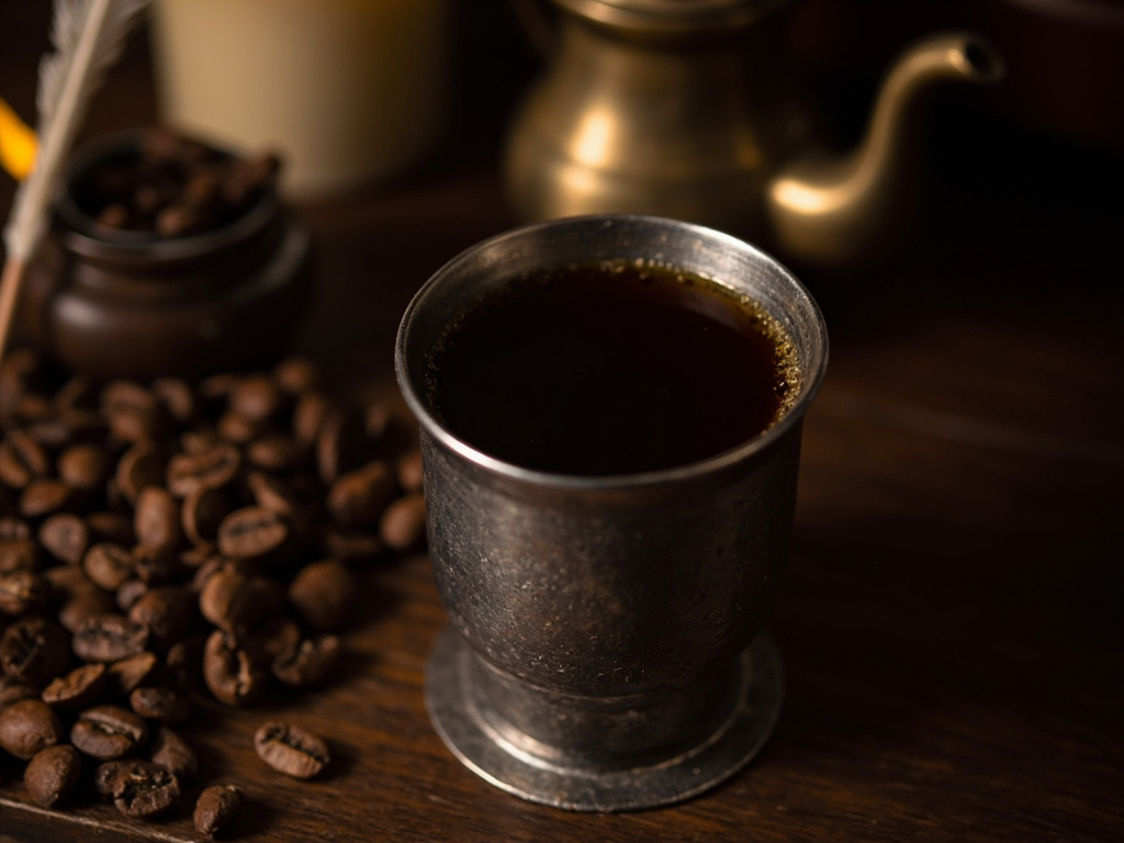 Le café noir des nuits de travail