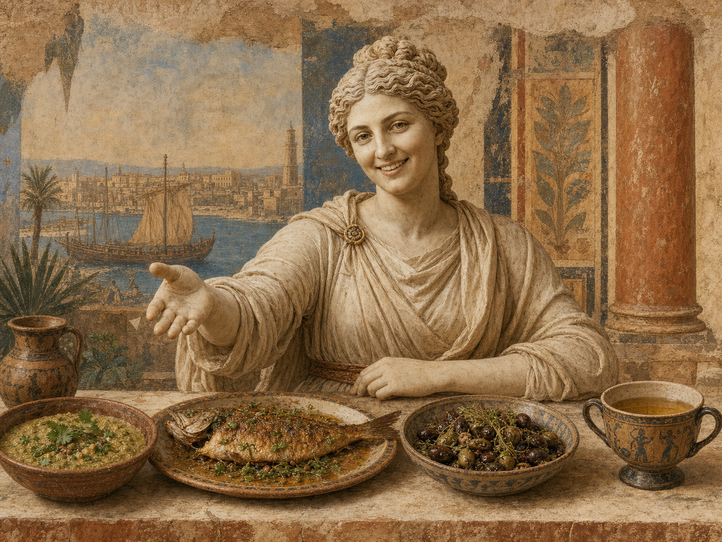 Hypatia of Alexandria at the table