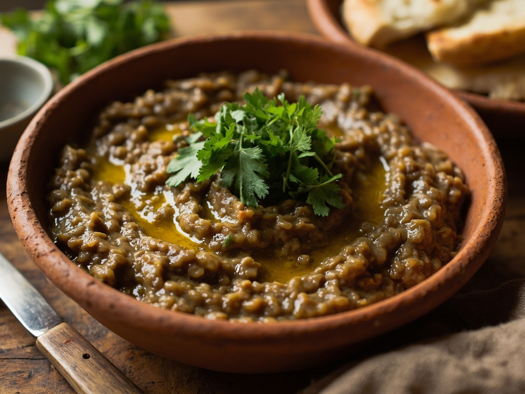 Phakê — Lentil Purée with Coriander and Vinegar