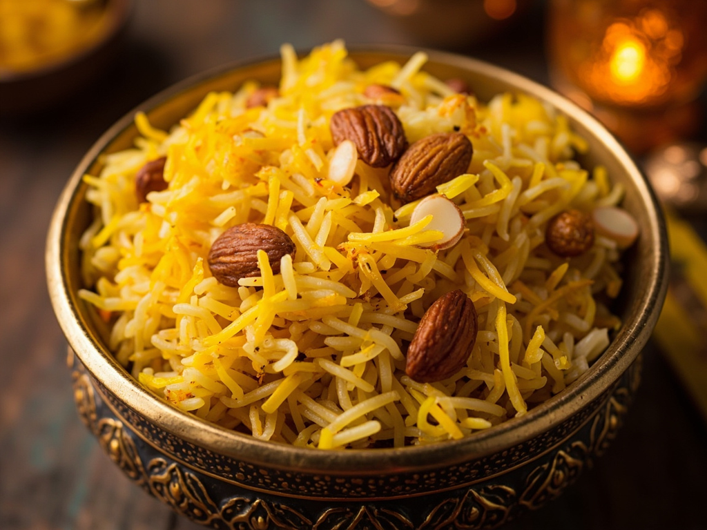 Zarda — Saffron Sweet Rice from the Delhi Court