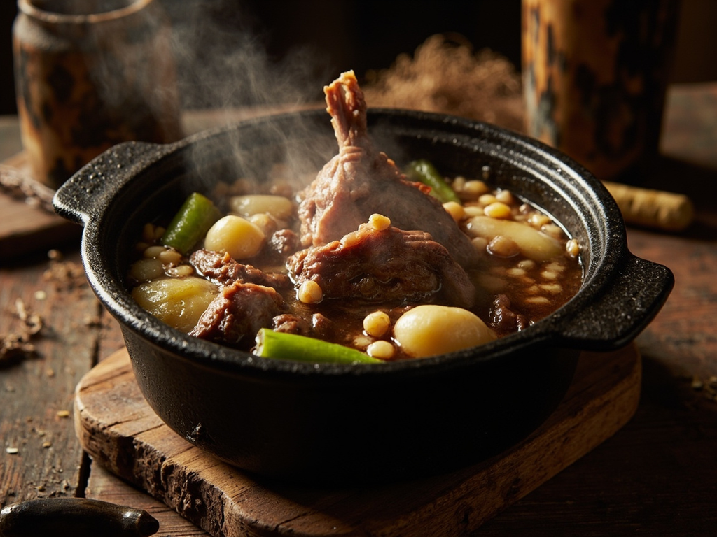 Soðit sauðakjöt — mouton bouilli aux herbes et à l'orge