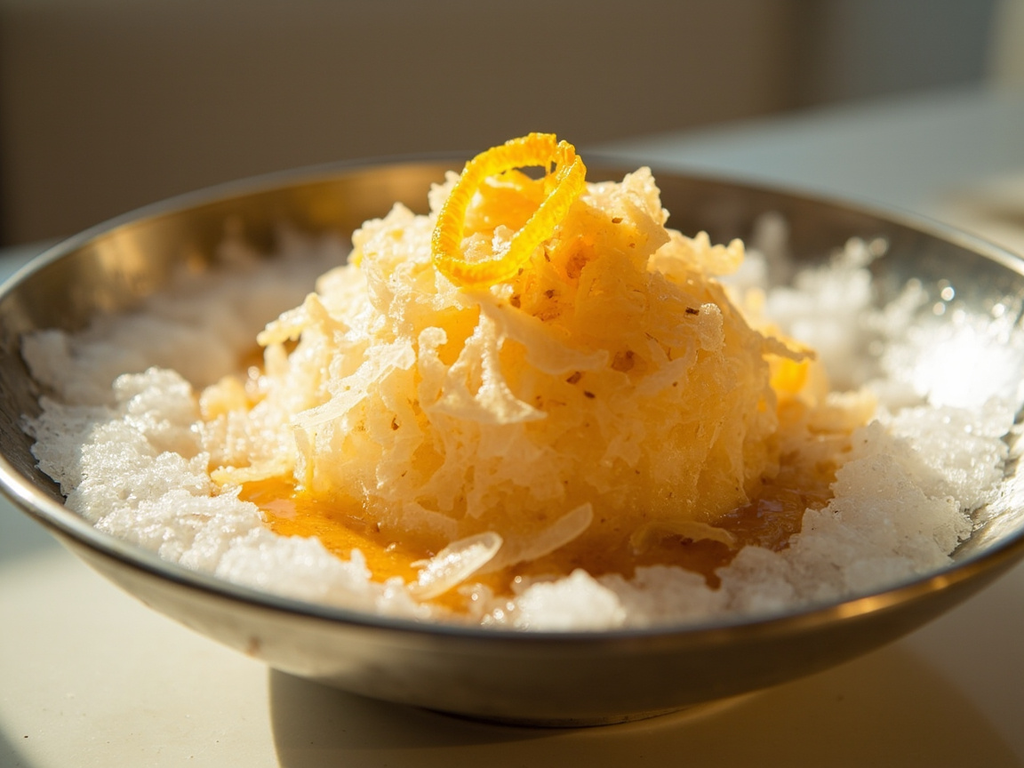 Kezurihi — shaved ice with amazura syrup