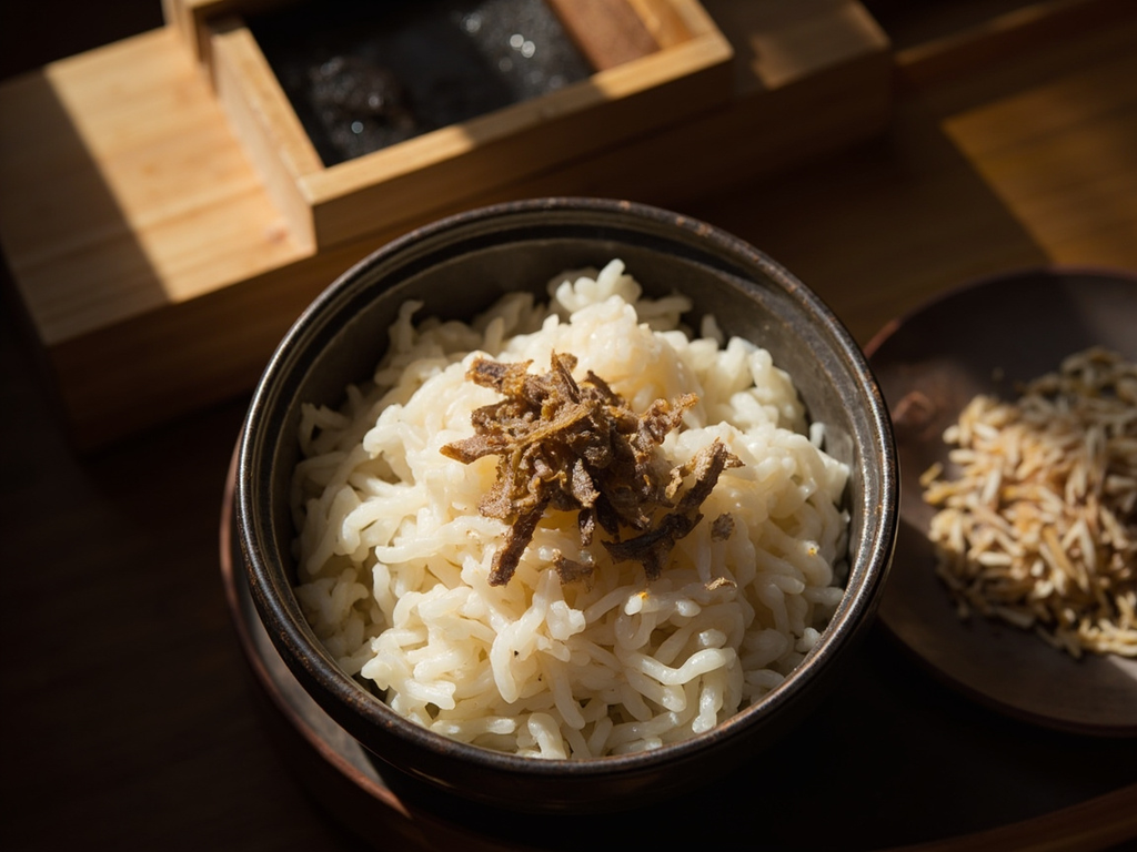 Hoshii — traveler's dried rice, rehydrated