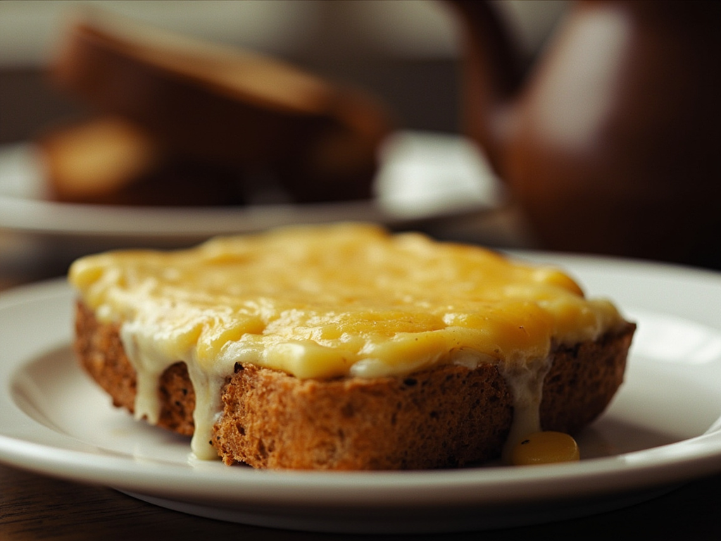 Welsh rarebit (tartine de Cheddar fondu à la bière)