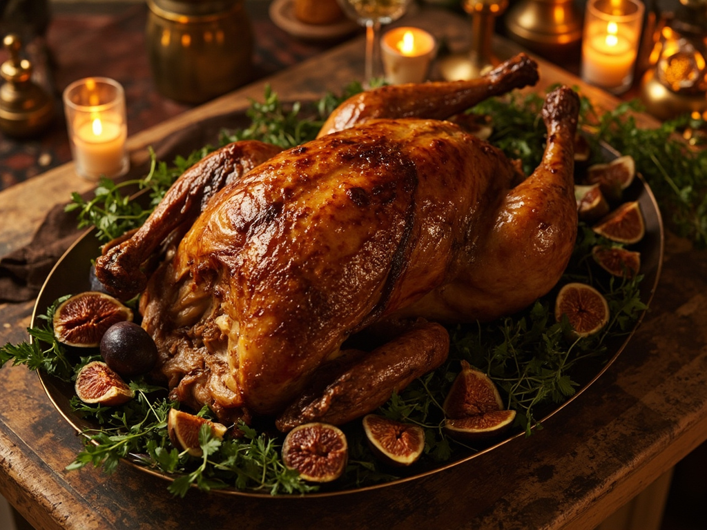 Honey-Roasted Goose with Figs and Coriander