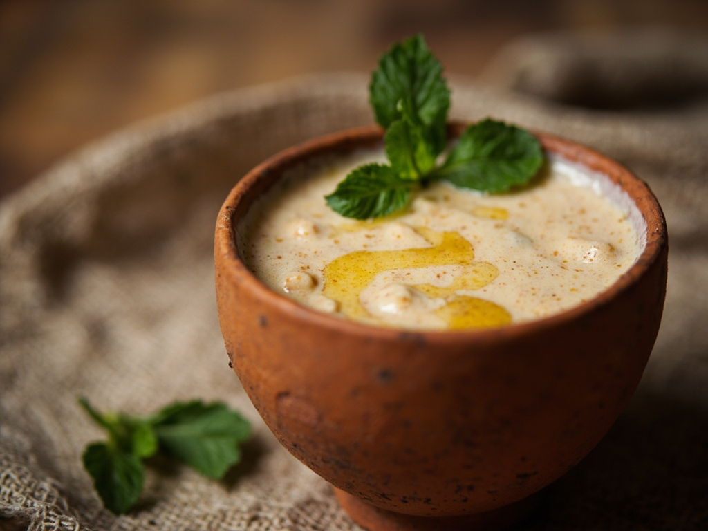 Kykeôn de l'équipage (boisson d'orge au miel et au fromage)
