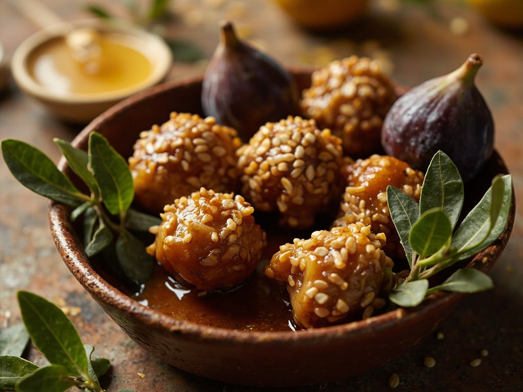 Figues au miel et au sésame pour l'autel (offrande de douceur)