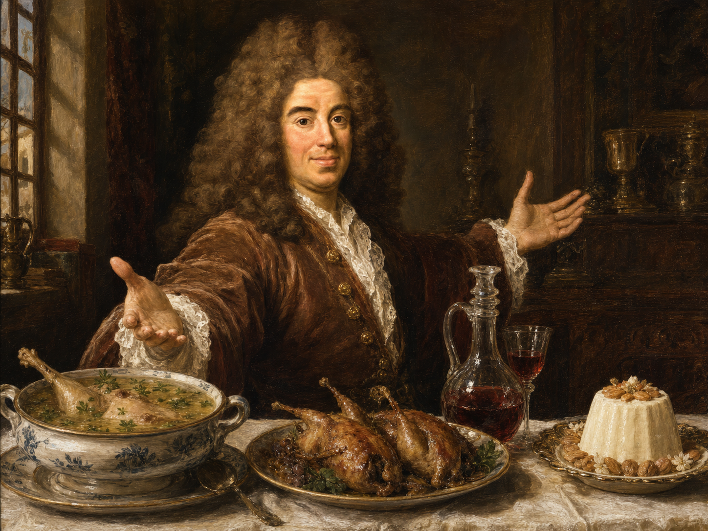 Jean de La Bruyère at the table