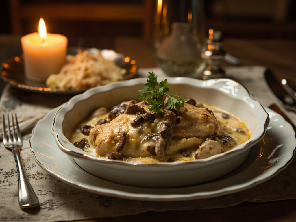 White Wine Fricassée of Fowl from the Officers' Table