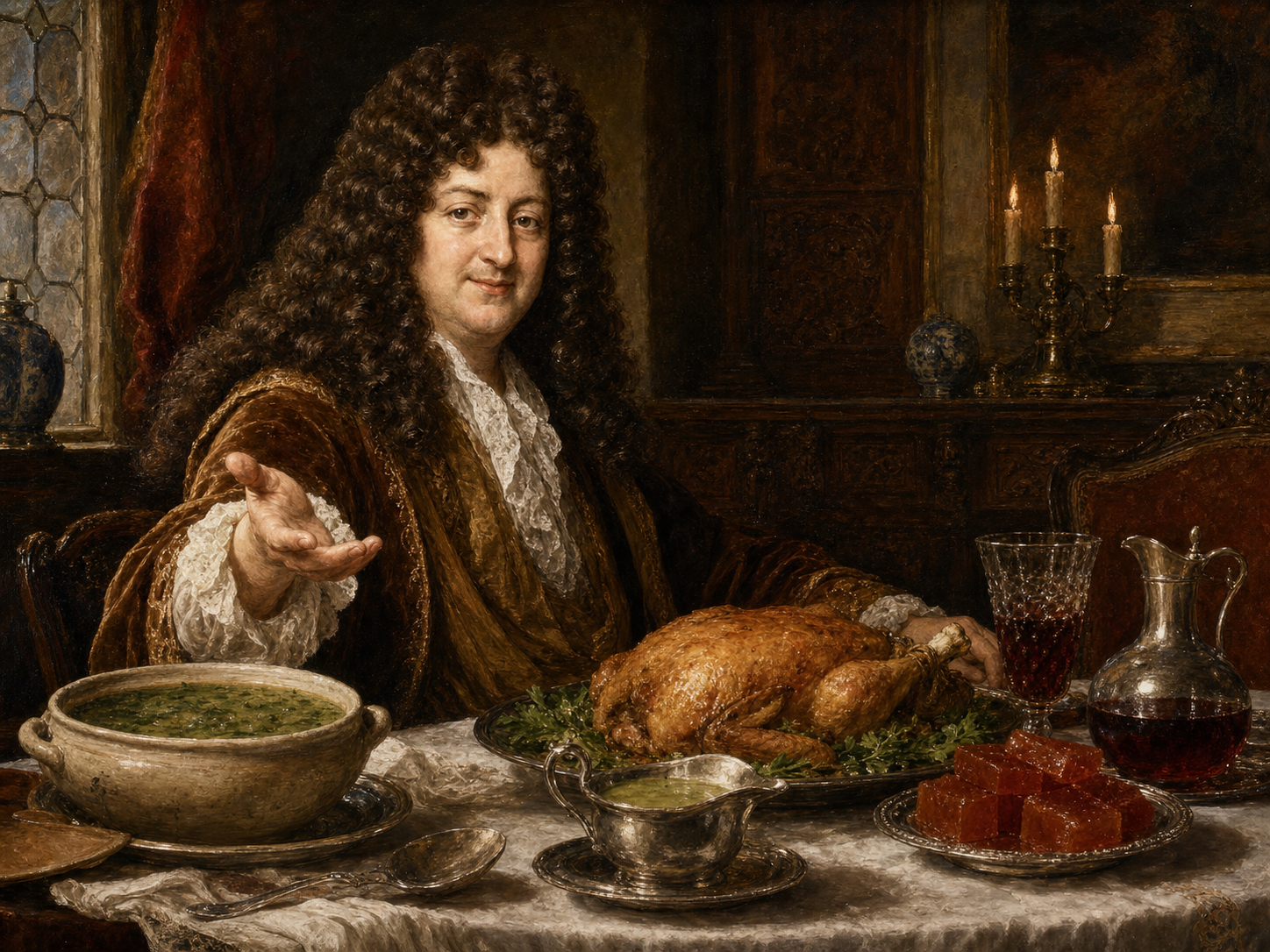 Jean Racine at the table