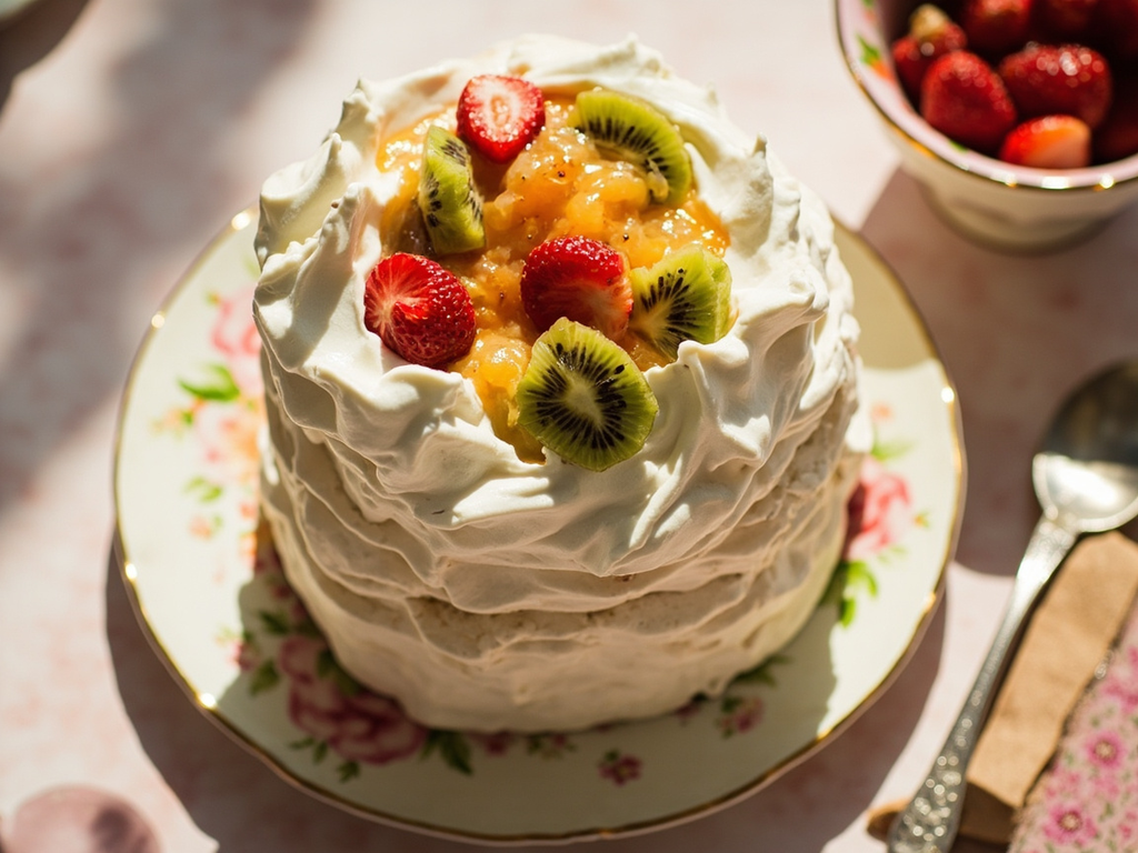 Pavlova aux fruits frais