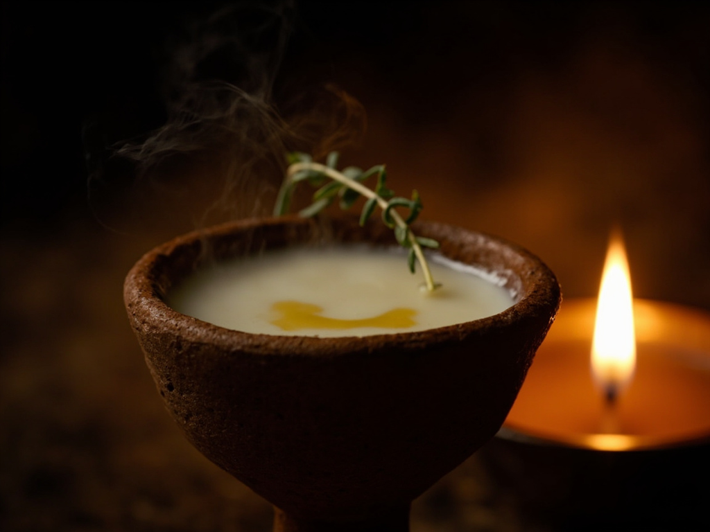 Lait tiède au miel et à l'hysope