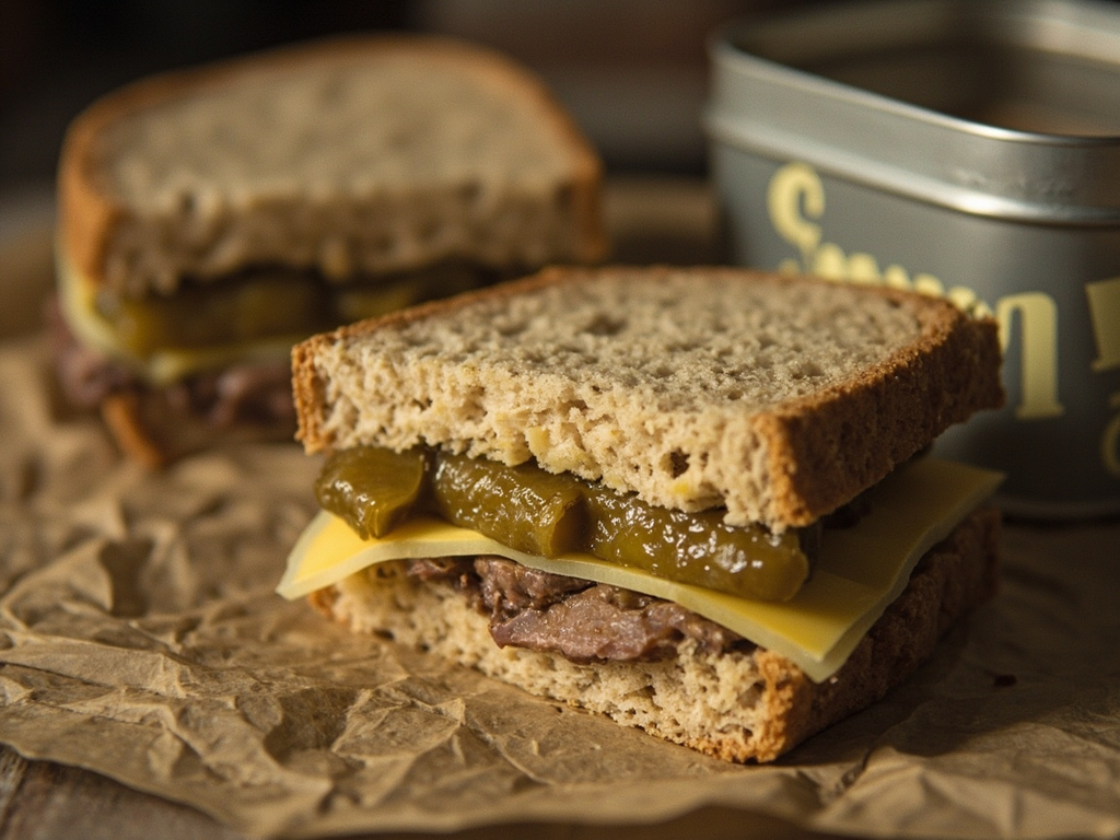 Cheese and pickle sandwich for long sessions