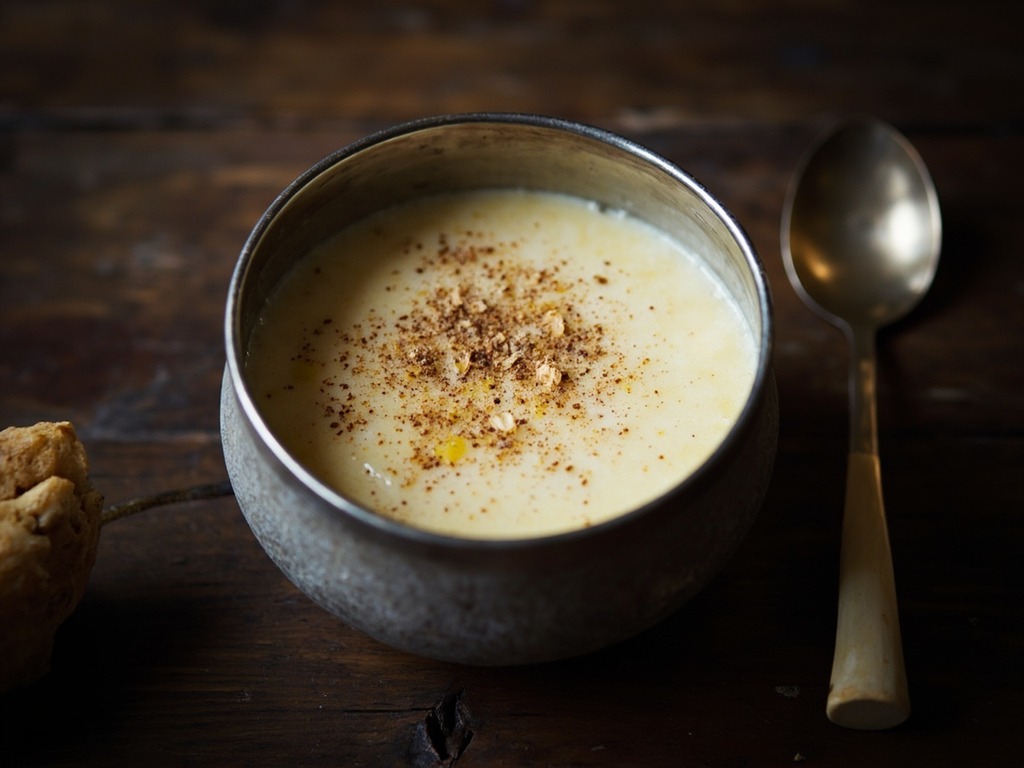 Milk and Oatmeal Pottage with Nutmeg
