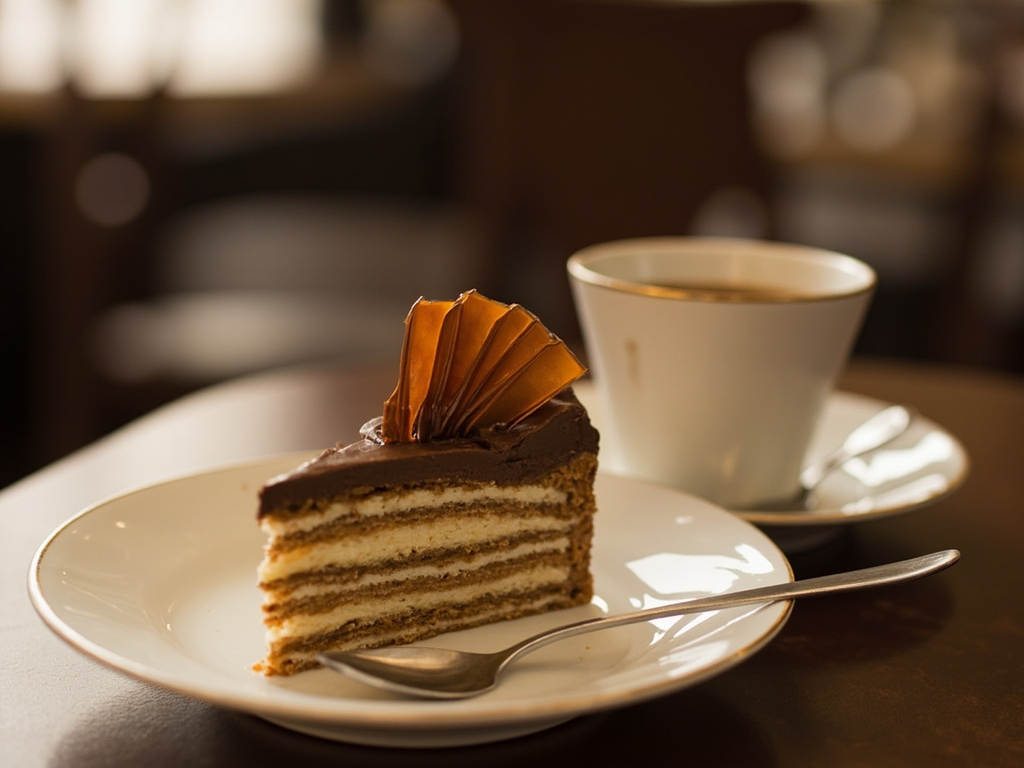 Dobos torta (gâteau Dobos au caramel)