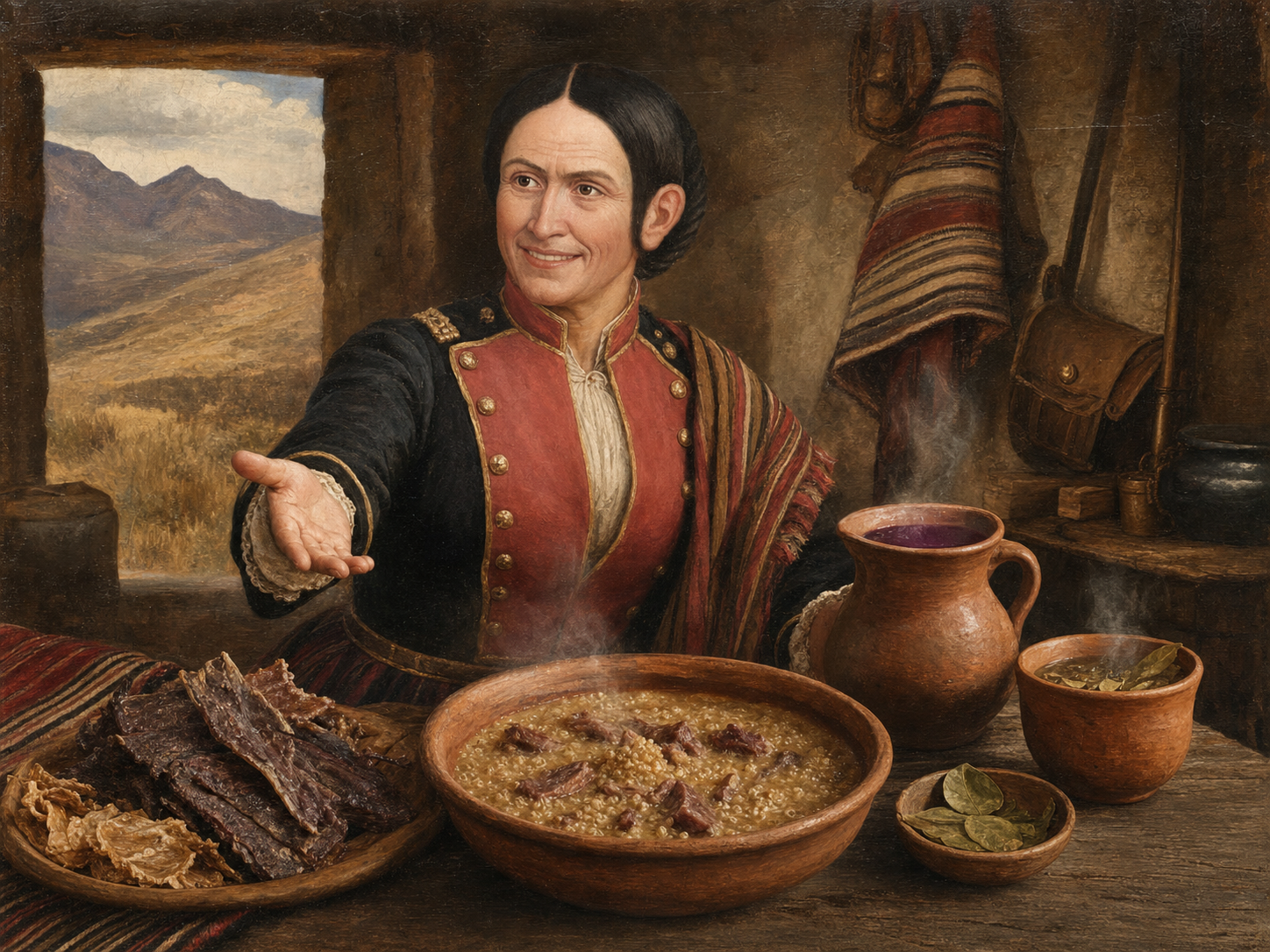 Juana Azurduy à table