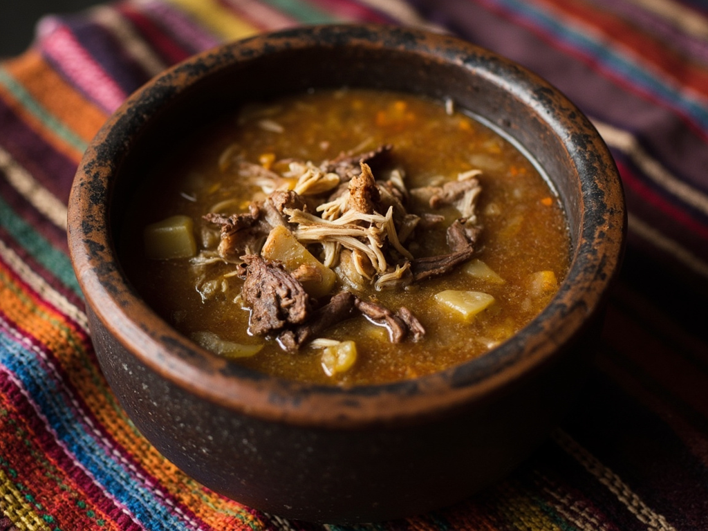 Lawa de quinoa au charqui (soupe-bouillie de campagne)