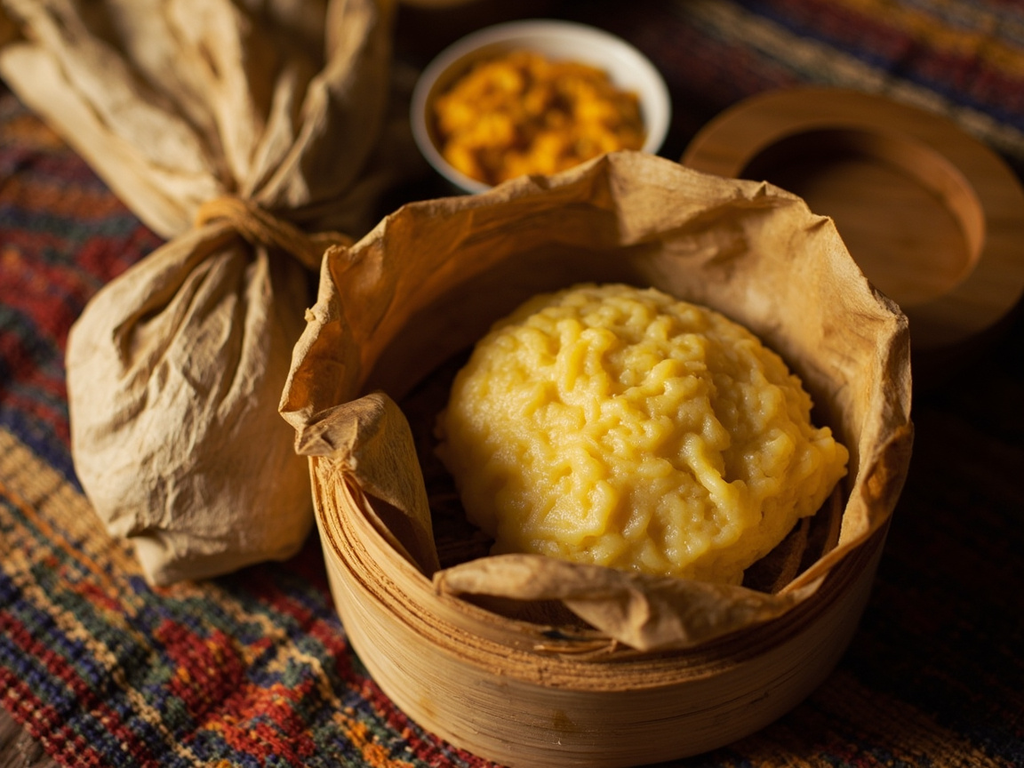 Festive humitas (fresh corn parcels for victory)