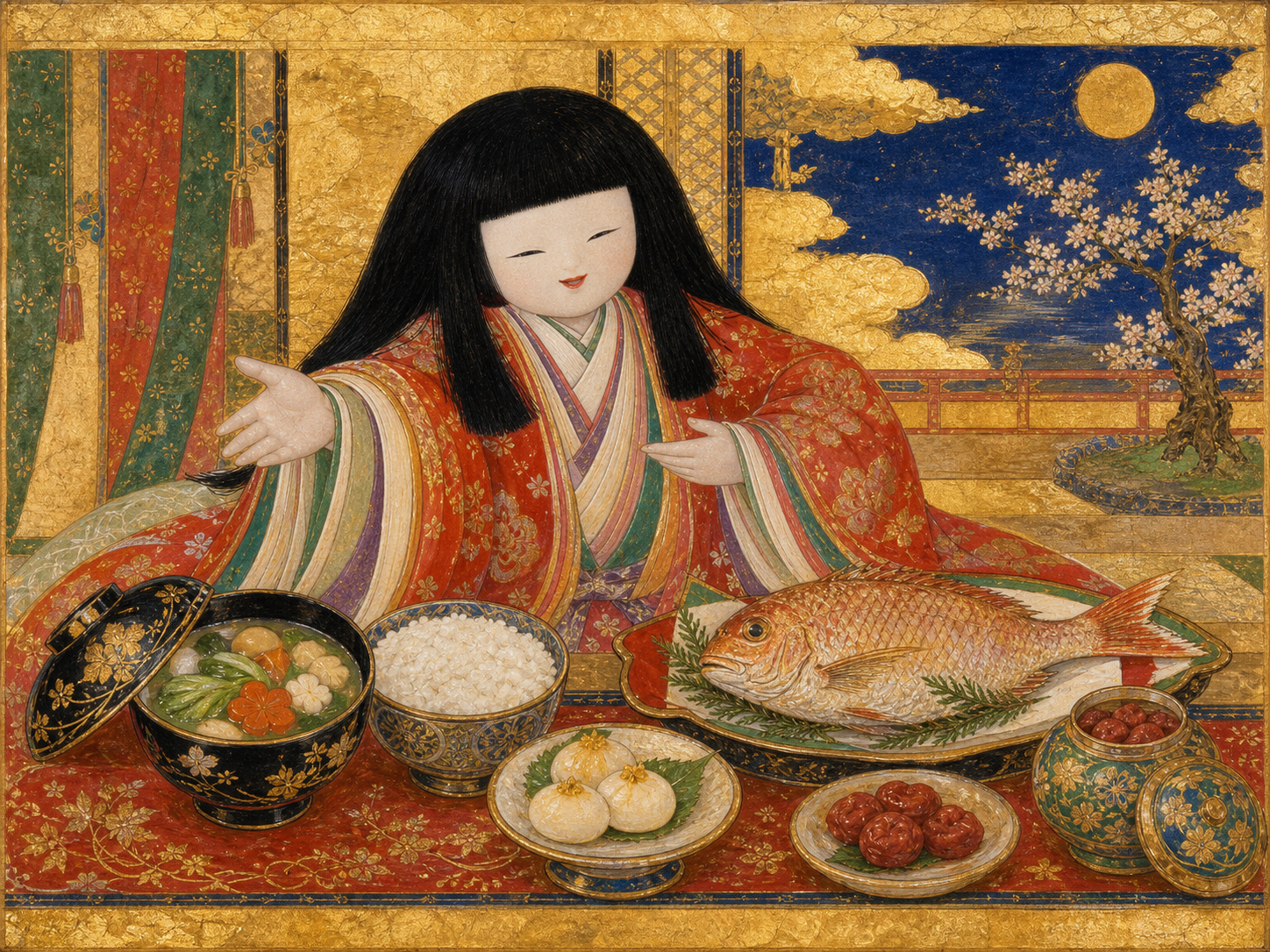 Kaguya-hime à table