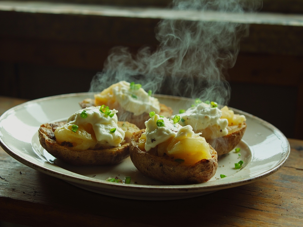Jacket Potatoes with Quark (Pellkartoffeln mit Quark)