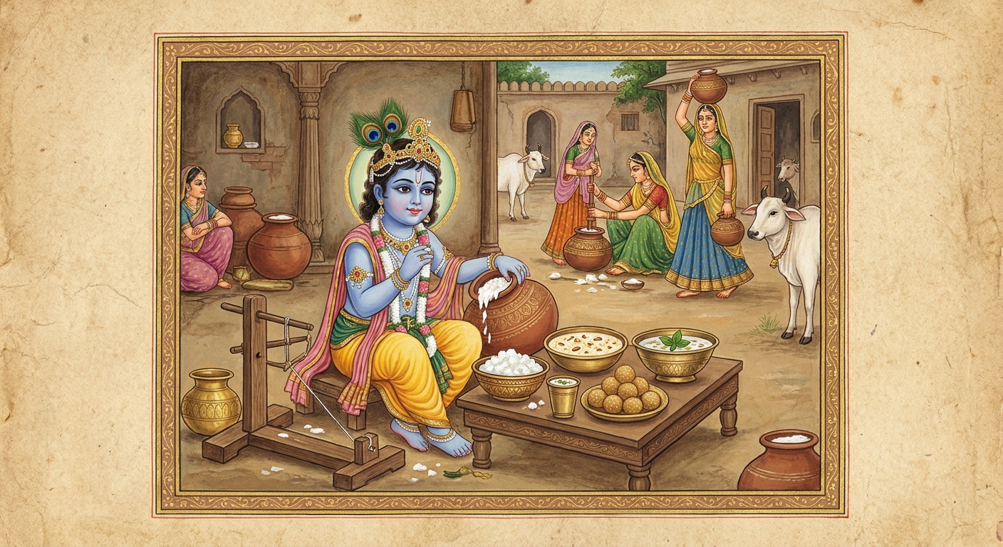 Krishna at the table