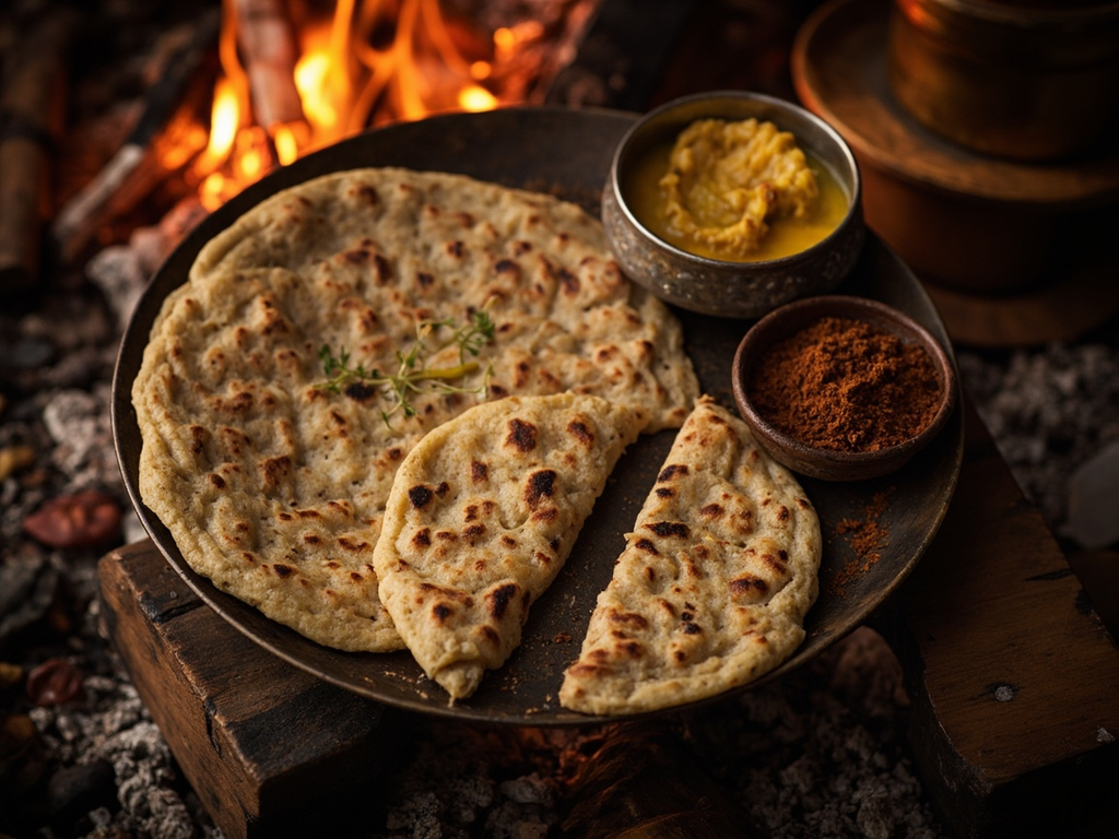 Jowar Bhakri and Metkut