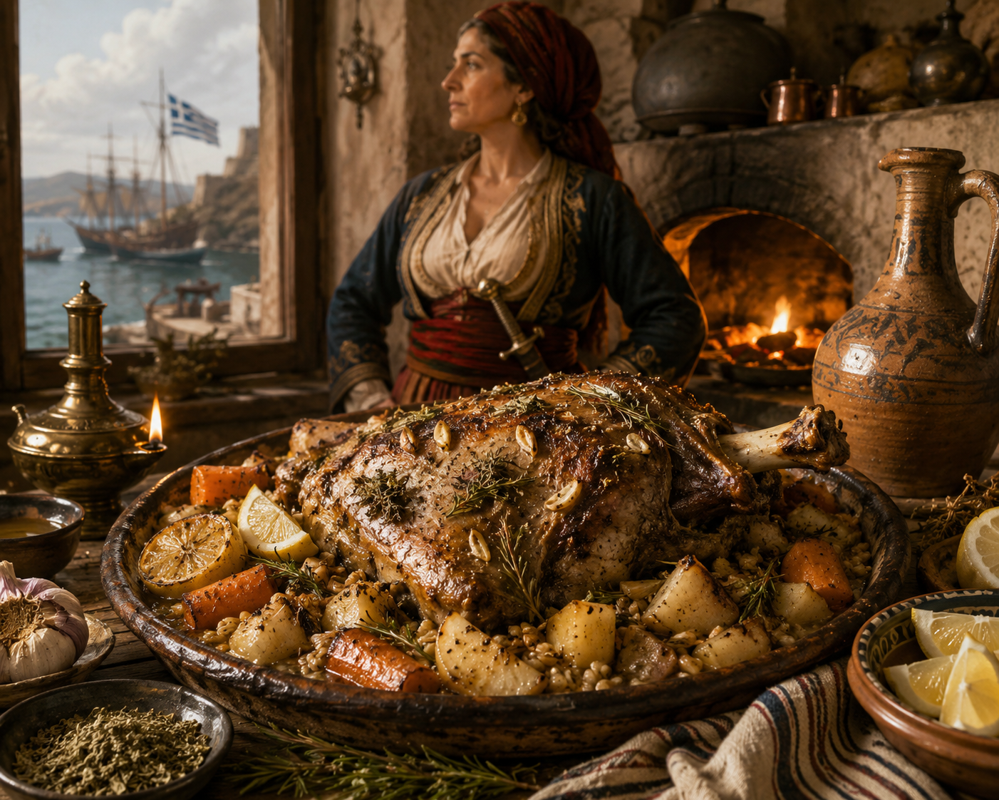 Arní tou foúrnou — Oven-Baked Lamb for Feast Days