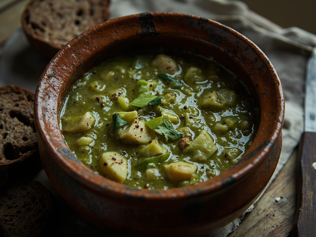 Potage de poireaux et d'avoine du commun