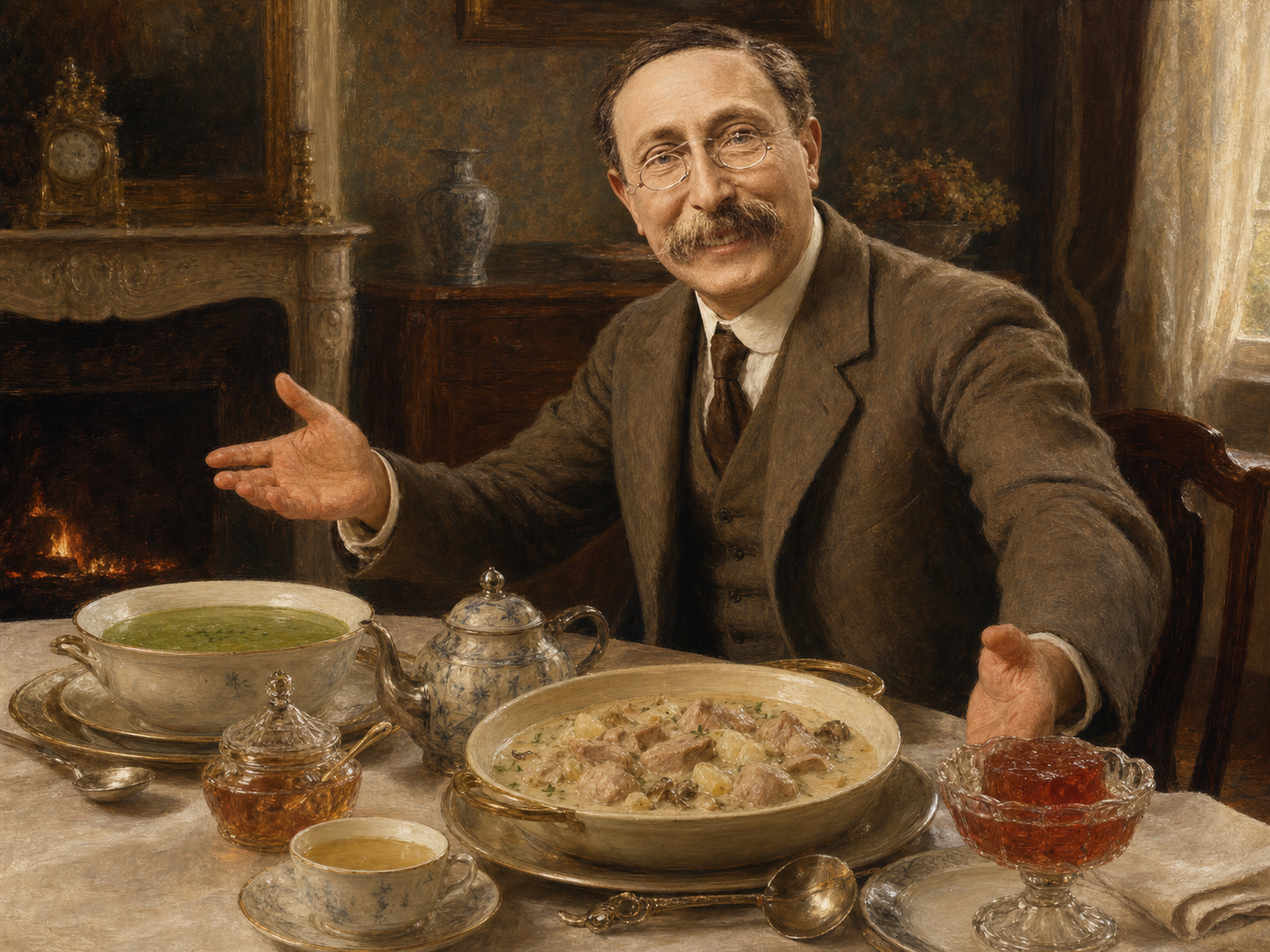Léon Blum à table