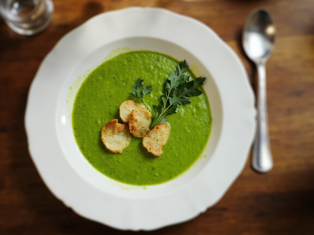Potage Saint-Germain (purée de pois frais)