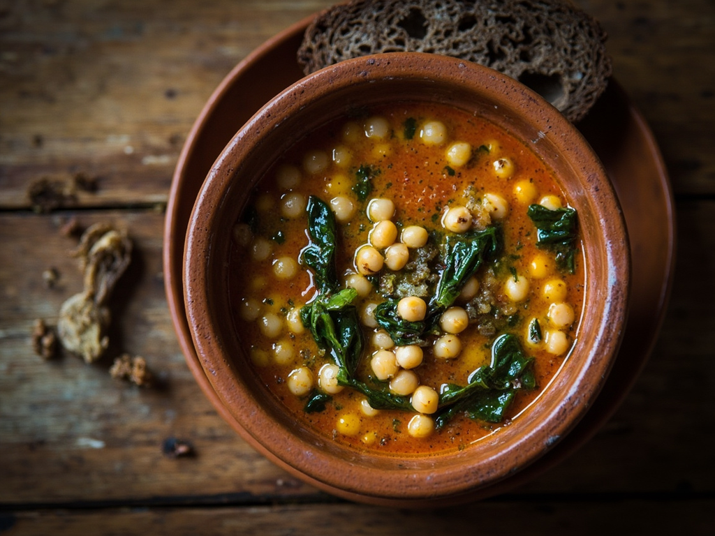 Minestra of Herbs and Chickpeas