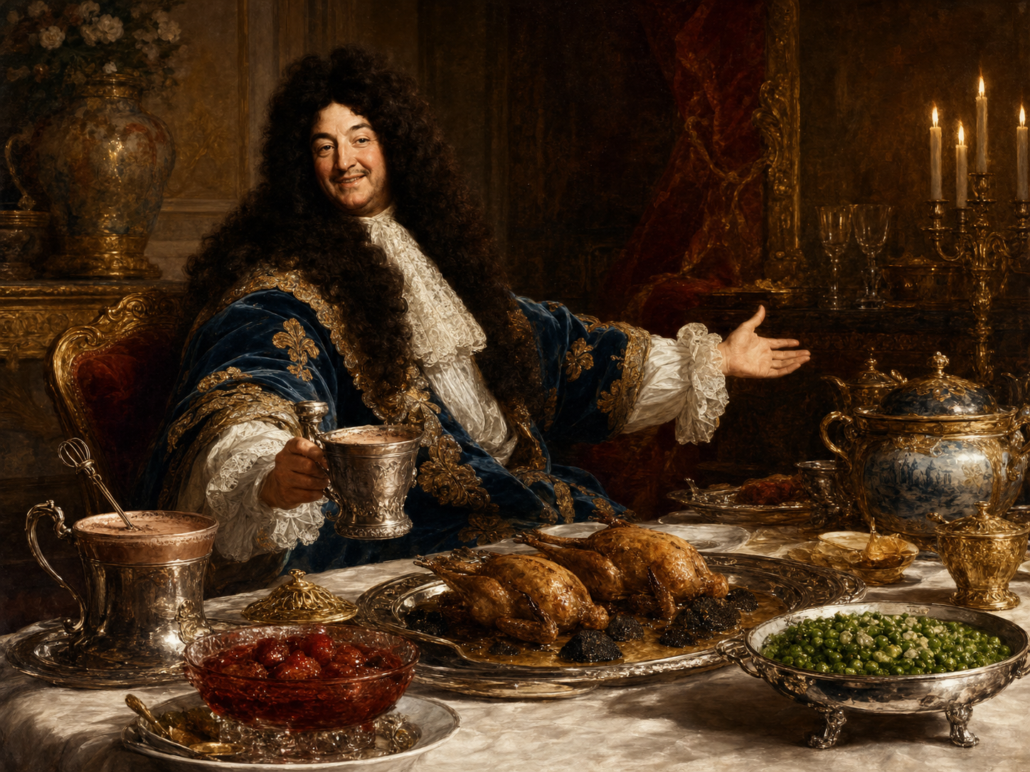 Louis XIV at the table