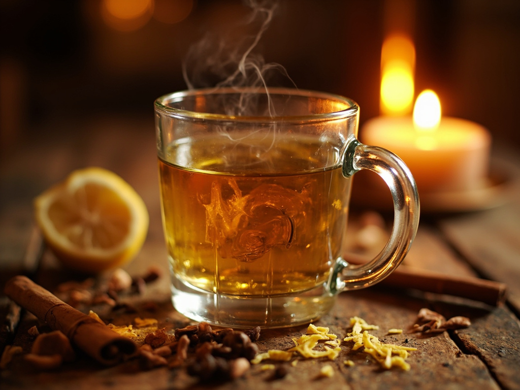 Hot Rhine Wine with Honey and Spices