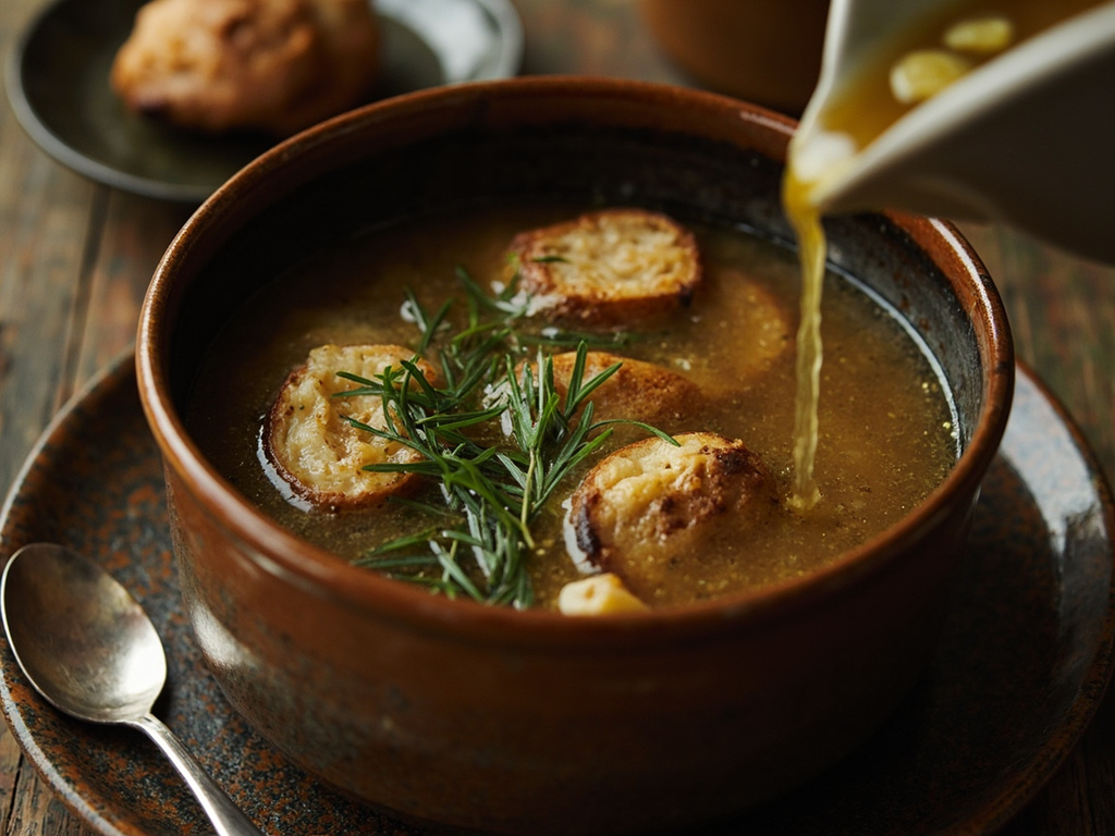 Health potage with fine herbs