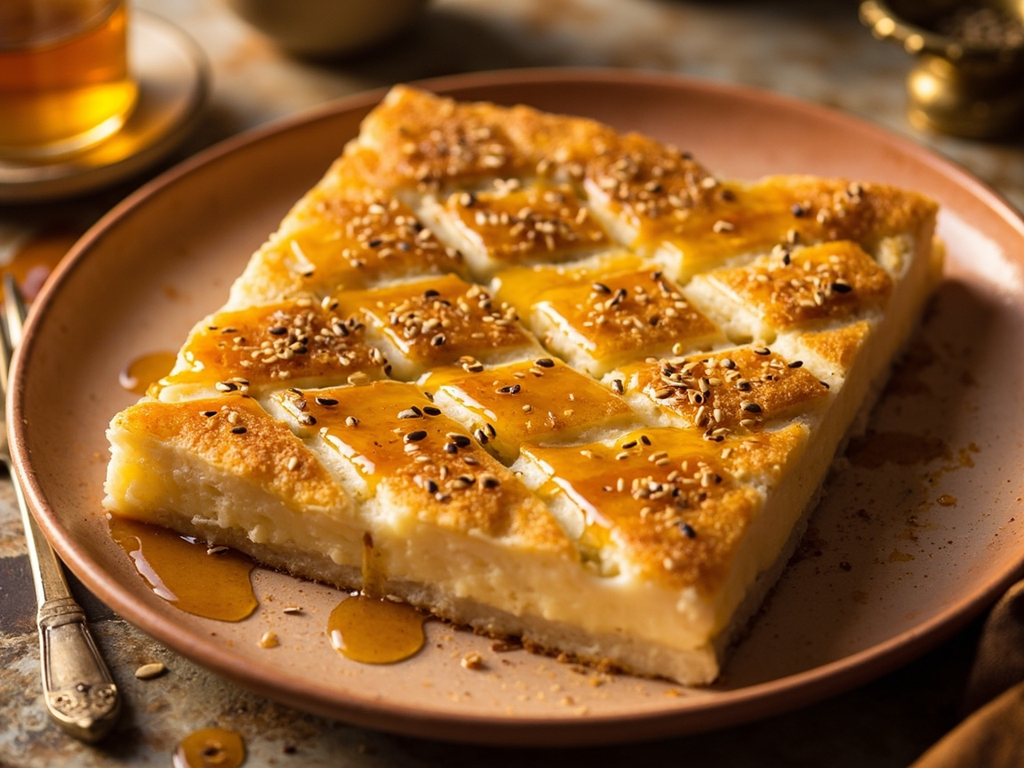 Plakoûs with Fresh Cheese and Honey