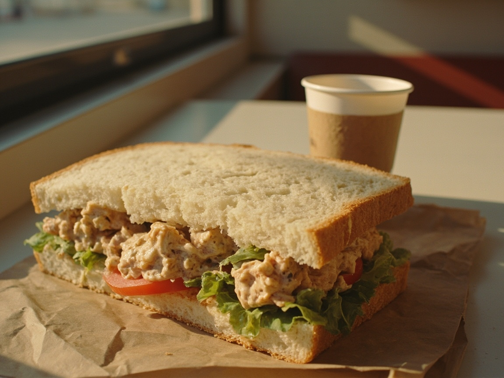 Brown-bag tuna sandwich