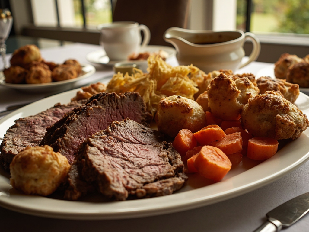 Rôti de bœuf du dimanche et Yorkshire pudding