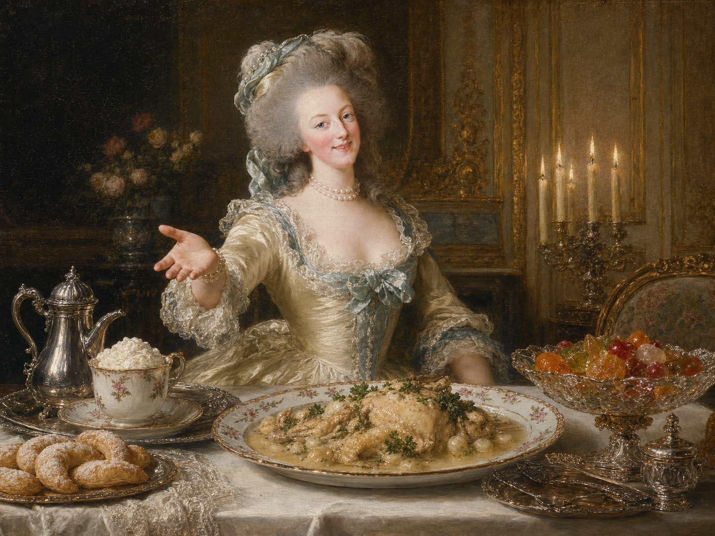 Marie-Antoinette at the table